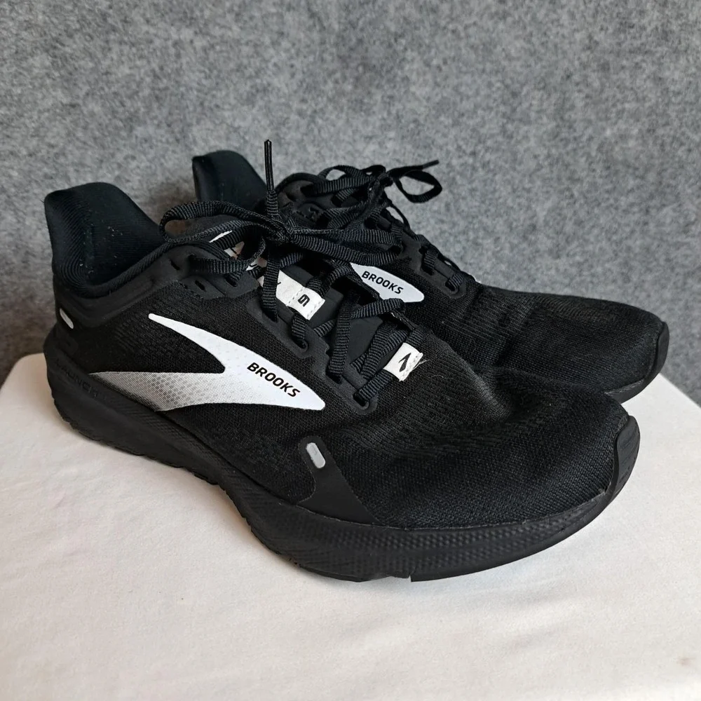 Brooks Men's Black Running Shoes with Reflective Silver Logo